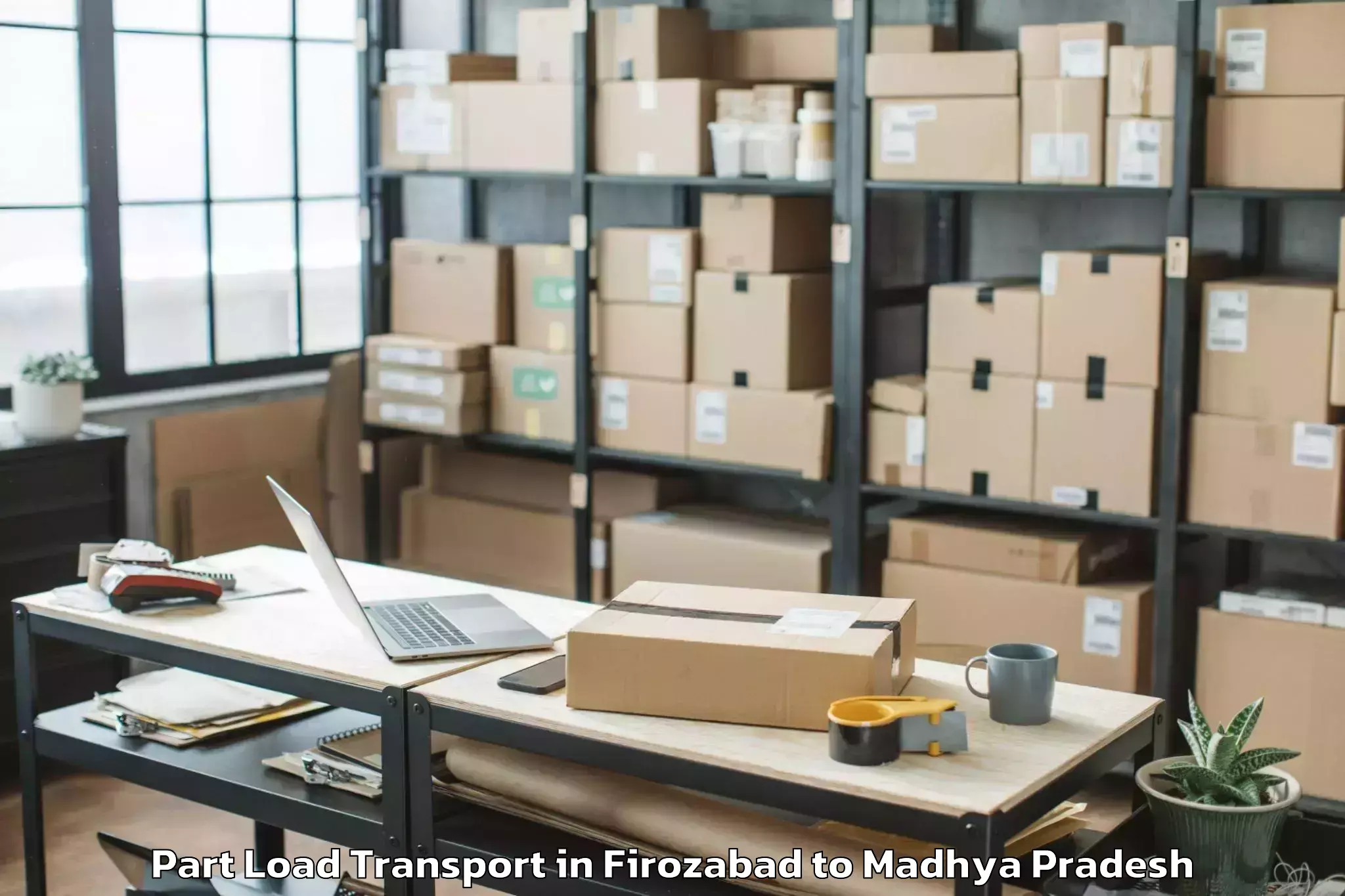 Easy Firozabad to Katni Part Load Transport Booking